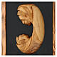 Cornice Maria rilievo legno ulivo Betlemme 25x18 cm s2