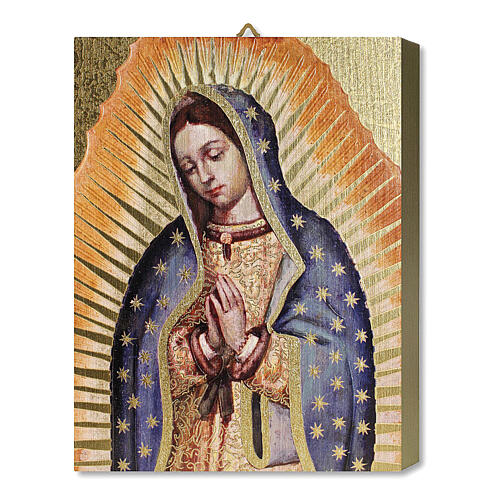 Tavola Lignea Madonna Guadalupe Scatola Regalo 25x20 cm 1