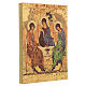 Tableau bois icône Trinité de Roublev avec boîte cadeau 25x20 cm s3