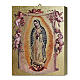 Tableau bois Notre-Dame de Guadalupe avec anges boîte cadeau 25x20 cm s1