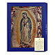 Tableau bois Notre-Dame de Guadalupe avec anges boîte cadeau 25x20 cm s3