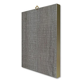 Placa madeira estampa Santa Clara de Simone Martini com caixa para presente 25x20 cm
