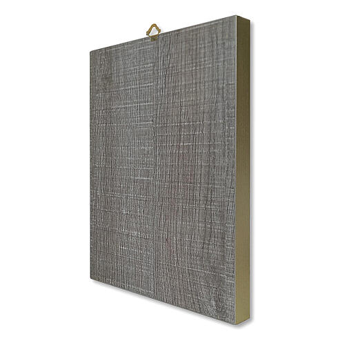 Placa madeira estampa Santa Clara de Simone Martini com caixa para presente 25x20 cm 2