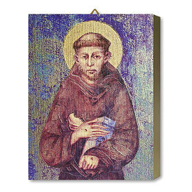 Obraz na desce drewnianej Święty Franciszek, 25x20cm