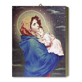 Madonna of the Streets by Ferruzzi, wood board with gift box, 25x20 cm