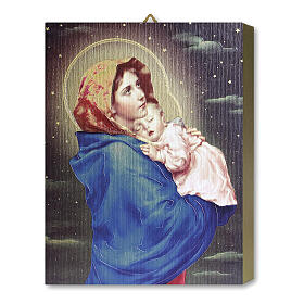 Tabla de Madera Virgen de Ferruzzi Caja Regalo 25x20 cm