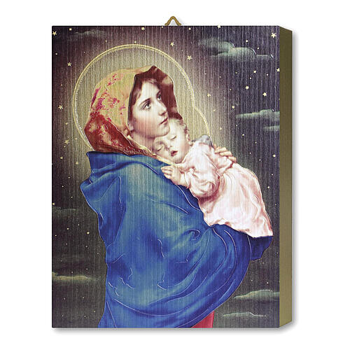 Tabla de Madera Virgen de Ferruzzi Caja Regalo 25x20 cm 1