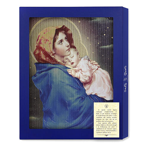 Tabla de Madera Virgen de Ferruzzi Caja Regalo 25x20 cm 3