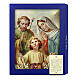 Icon of the Holy Family wooden tablet with gift box 25x20 cm s3