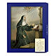 Sainte Rita de Cascia tableau en bois avec boîte cadeau 25x20 cm s3