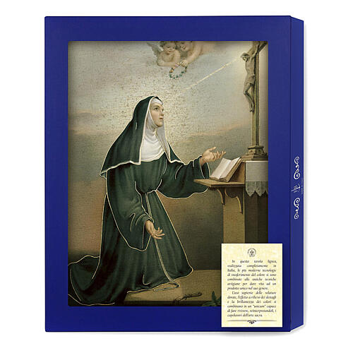 Saint Rita of Cascia Wooden Icon Gift Box 25x20 cm 3