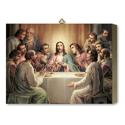 Last Supper, wood board icon with gift box, 25x20 cm 1