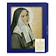Estampa sobre placa de madeira Santa Bernadette Soubirous caixa para presente 25x20 cm s3