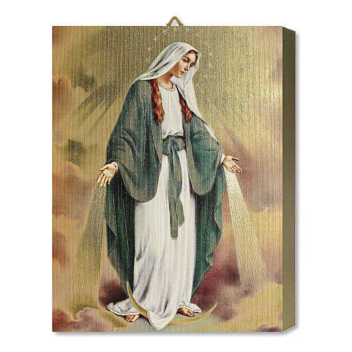 Our Lady of the Miraculous Medal, wood board icon with gift box, 25x20 cm 1