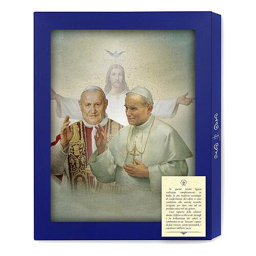 Holztafel, Heilige Päpste Johannes Paul II, Paul VI und Johannes XXIII – 25 x 19,7 x 2 cm, mit Geschenkbox 3