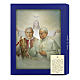 Estampa placa de madeira Santos Papas João Paulo II Paulo VI e João XXIII caixa para presente 25x20 cm s3
