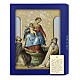 Estampa sobre placa de madeira Nossa Senhora de Pompeia caixa para presente 25x20 cm s3