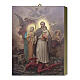 Saint Joseph Protecteur Sainte Famille tableau en bois boîte cadeau 25x20 cm s1