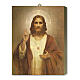 Estampa placa de madeira Sagrado Coração de Jesus de Chambers caixa para presente 25x20 cm s1