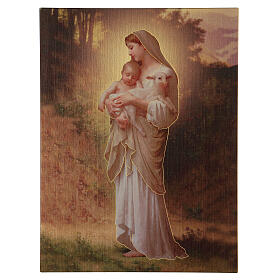 Tavola Lignea Madonna Divina Innocenza Scatola Regalo 25x20 cm