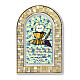 Tridimensional stained glass window, standing plexiglass printing for Holy Communion, 12x8 cm s1