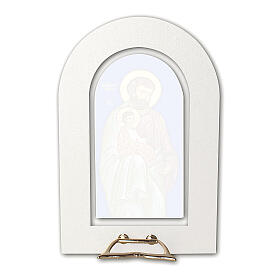 Vitrail tridimensionnel à poser Saint Joseph plexiglass 12x8 cm