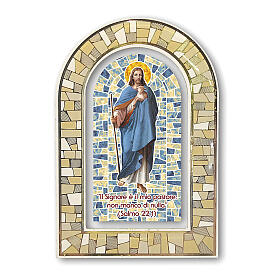 Tridimensional stained glass window, standing plexiglass printing, First Communion gift, 12x8 cm