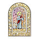 Tridimensional stained glass window, standing plexiglass printing, Jesus the Good Shepherd, 12x8 cm s1