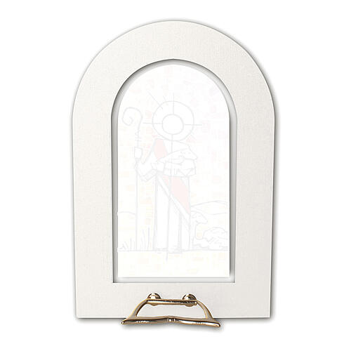 Vetrata Tridimensionale da Appoggio Gesù Buon Pastore Plexiglass 12x8 cm 2