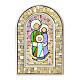 Tridimensional stained glass window, standing plexiglass printing, Holy Family, 12x8 cm s1
