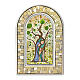 Tridimensional stained glass window, standing plexiglass printing of the Tree of Life, 12x8 cm s1