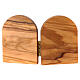 Diptychon aus Assisi-Holz – 6 x 10 cm – Heiliger Franziskus und Gottesmutter s2