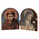 Dittico legno d'Assisi 6x10 cm San Francesco Madonna s1