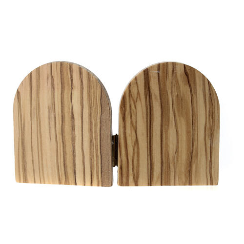 Diptychon aus Olivenholz – Assisi – Franziskus und Gottesmutter – 11x7 cm 5