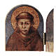 Díptico madeira de Assis 11x7 cm São Francisco e Virgem Maria s2