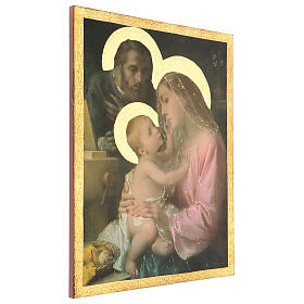 Quadretto Sacra Famiglia stampa su legno 45x30 Simeone