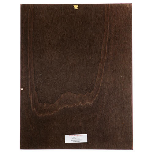 Quadretto Sacra Famiglia stampa su legno 45x30 Simeone 3