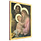 Holy Family picture print on wood 45x30 Simeone s2