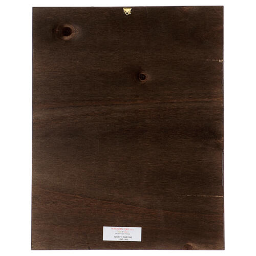 Tableau bois Sacré-Coeur de Jésus Simeone 45x30 cm 3