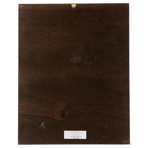 Impressão em madeira Imaculado Coração de Maria Simeone 45x30 cm 3