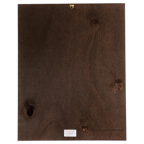 Quadretto legno Sacra Famiglia stampato 45x30 3