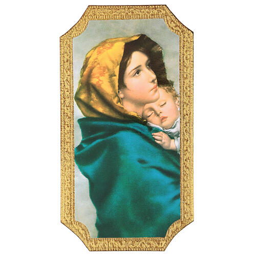 Quadro Madonna del Ferruzzi legno stampato 25x10 1
