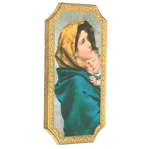 Quadro Madonna del Ferruzzi legno stampato 25x10 2