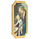 Painting printed on wood of the Madonna of the Book by Botticelli 9x5 in s2