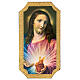 Quadro Sagrado Coração de Jesus Batoni impressão em madeira 25x10 cm s1