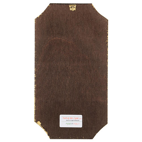 Wandbild Unbeflecktes Herz Mariens – nach Tarantino – auf konturgeschnittenem Pappelholz – 25x10 cm 3