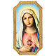 Painting printed on wood of the Immaculate Heart of Mary by Tarantino 9x5 in s1