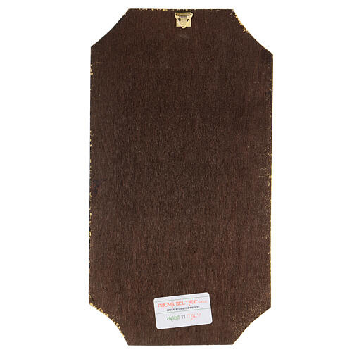 Wandbild Gottesmutter von der Wunderbaren Medaille – auf konturgeschnittenem Pappelholz – 25x10 cm 3