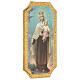 Our Lady of Mt Carmel print on poplar wood 25x10 cm s2