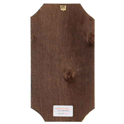 Wandbild Gottesmutter von der Wunderbaren Medaille – auf konturgeschnittenem Pappelholz – 25x20 cm 3